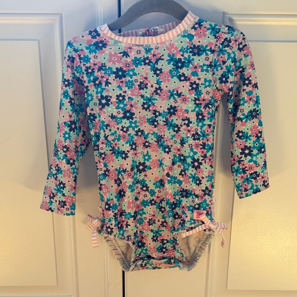 Floral Long Sleeve Bathing Suit